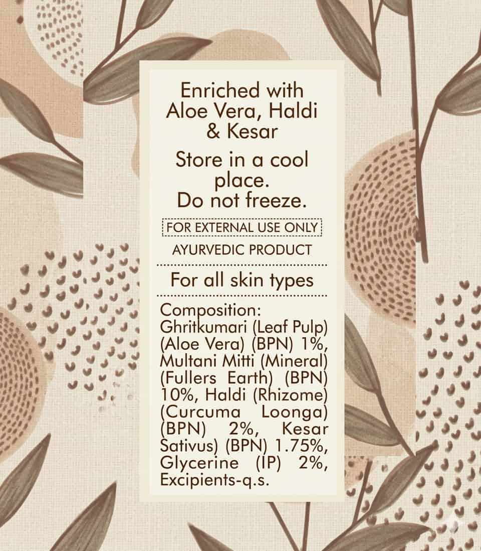Sattvya Aloe Haldi Mud Pack for Acne Deep Cleansing Pore Care 50g