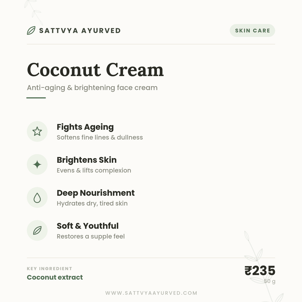 Sattvya Coconut Cream Anti Aging Brightening for Dry Skin 50g