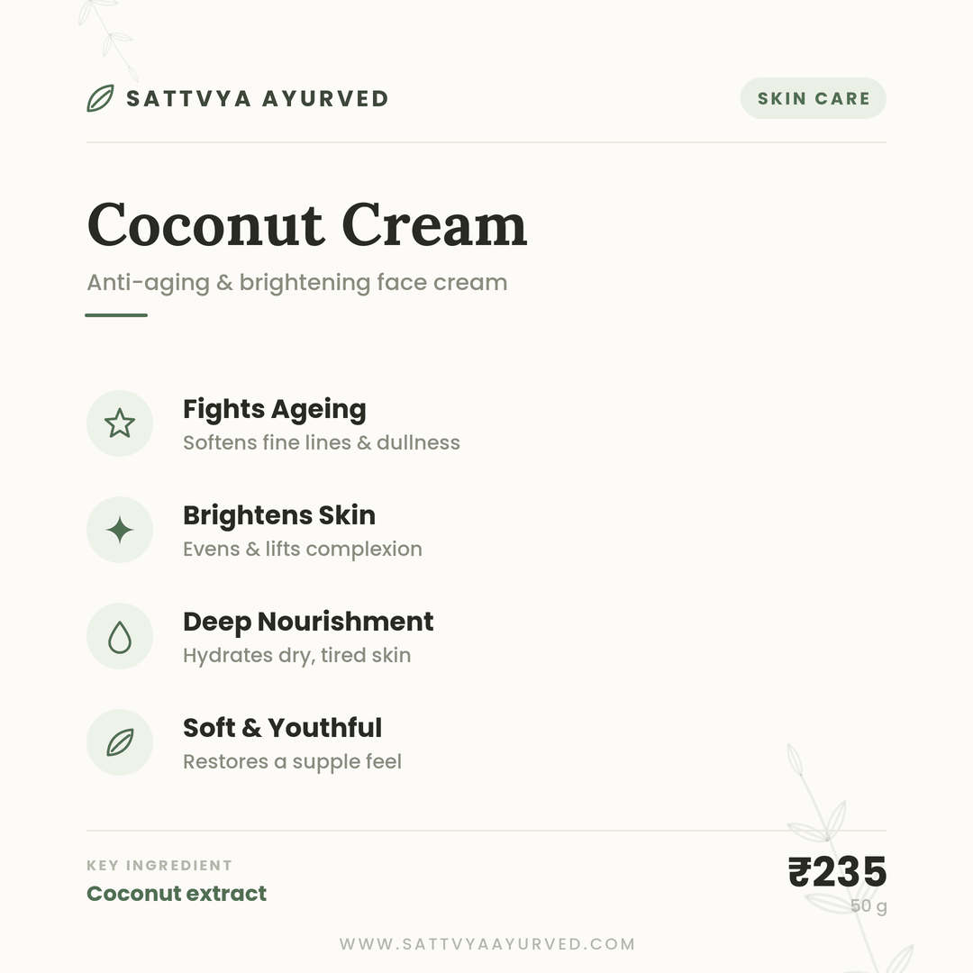 Sattvya Coconut Cream Anti Aging Brightening for Dry Skin 50g