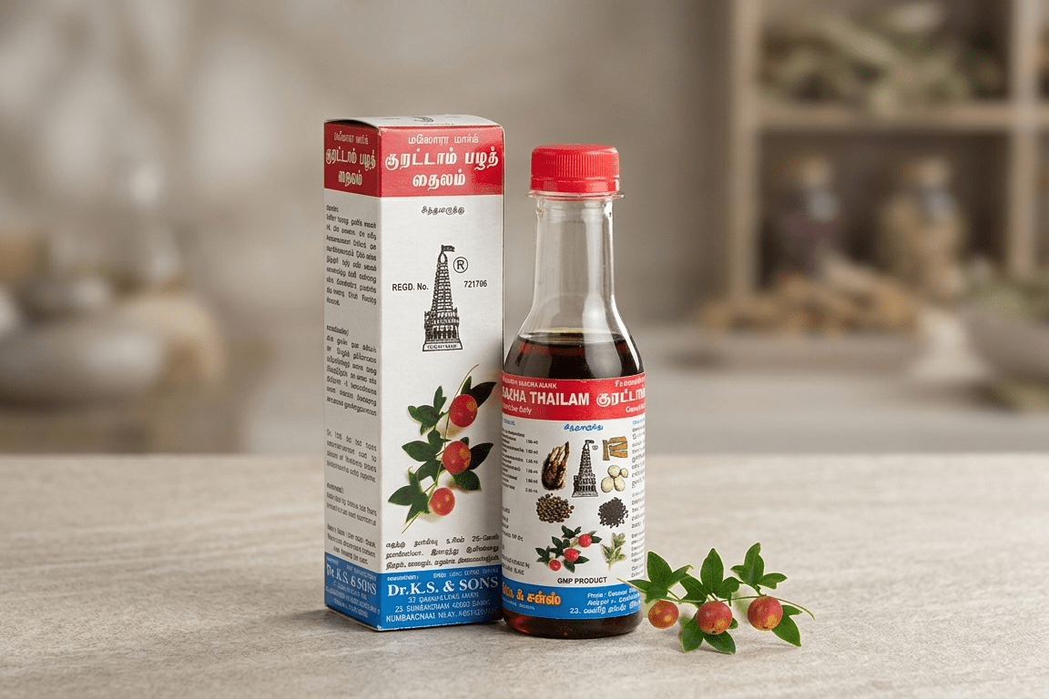 Herbal Pain Relief & Hair Care Oil (150 ml) - Kurattam Pazha Thailam - SATTVYA AYURVED