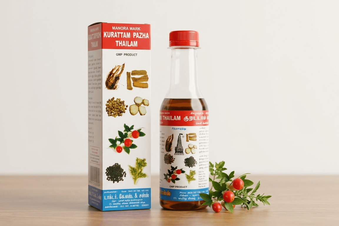 Herbal Pain Relief & Hair Care Oil (150 ml) - Kurattam Pazha Thailam - SATTVYA AYURVED
