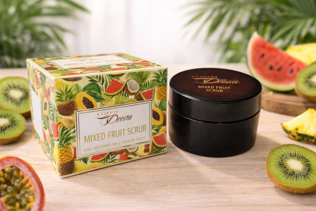 Sattvya Mixed Fruit Scrub for Brightening Even Skin Tone Glow 50g
