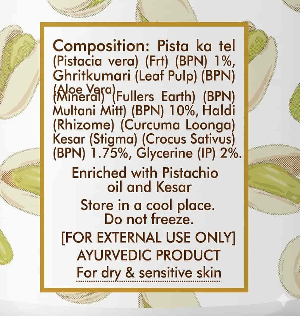 Sattvya Pistachio Face Pack for Dry Sensitive Skin Glow 50g