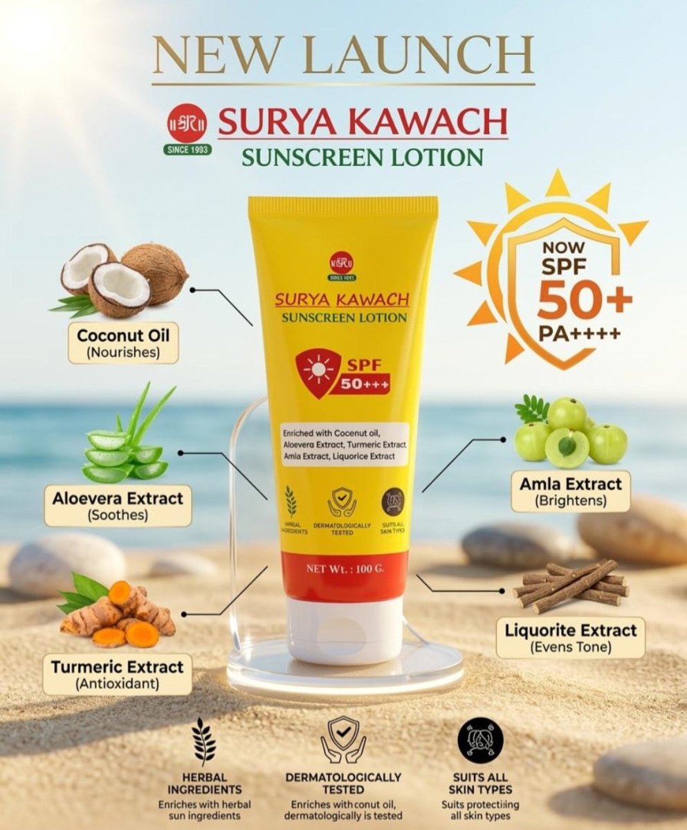 Sattvya Surya Kawach SPF 50 Plus Natural Ayurvedic Sunscreen 50g