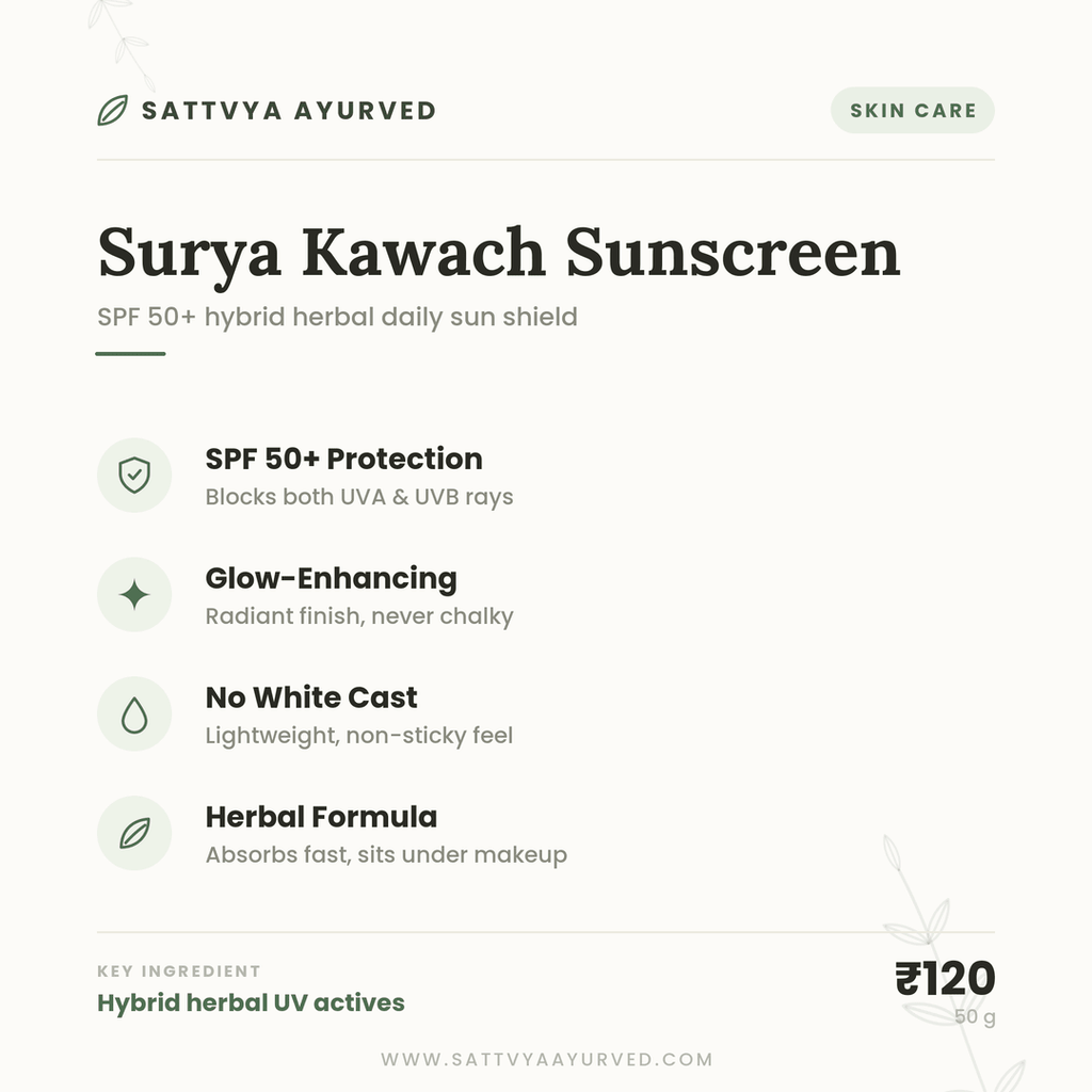 Sattvya Surya Kawach SPF 50 Plus Natural Ayurvedic Sunscreen 50g