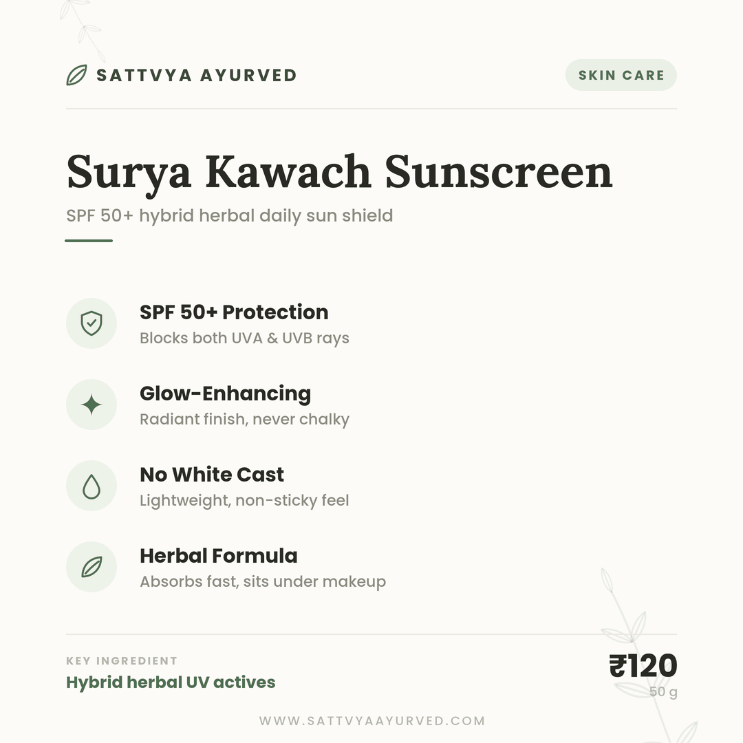 Sattvya Surya Kawach SPF 50 Plus Natural Ayurvedic Sunscreen 50g