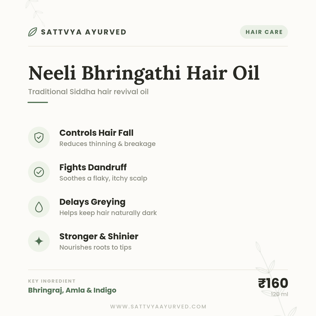 Sattvya Neeli Bhringathi Thailam Traditional Siddha Hair Oil 120ml for Hair Fall